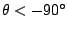 $ \theta < -90^{\circ}$