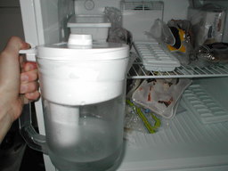 making cubes with filtered water