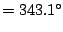 $\displaystyle = 343.1^{\circ}$